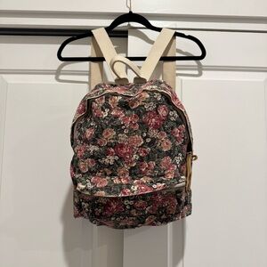 John Galt Floral Backpack With Leather tassle Brandy Melville